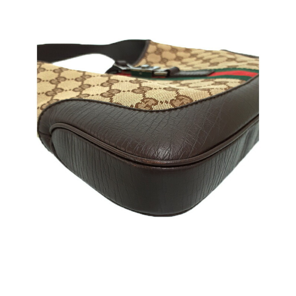Gucci Web Shoulder Jackie Brown Bag Leather Stripe - Picture 7 of 9